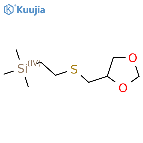 (2-{(1,3-dioxolan-4-yl)methylsulfanyl}ethyl)trimethylsilane structure