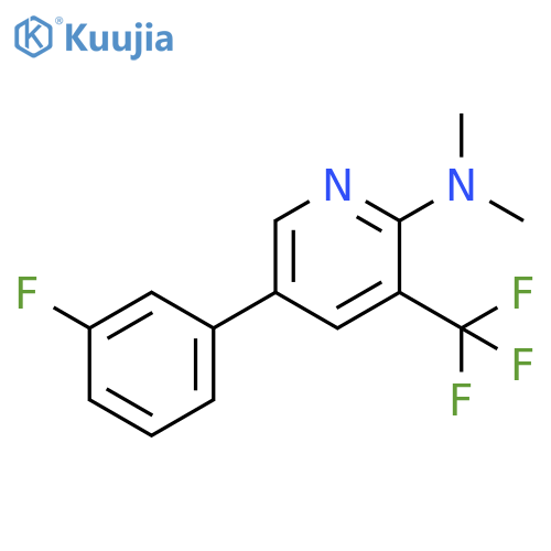 2-Pyridinamine, 5-(3-fluorophenyl)-N,N-dimethyl-3-(trifluoromethyl)- structure