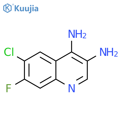 3,4-Quinolinediamine, 6-chloro-7-fluoro- structure