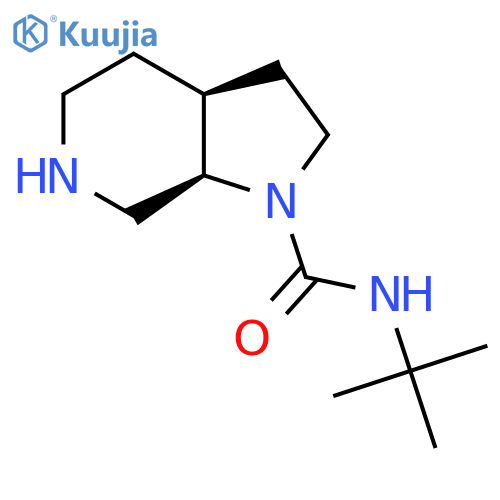 rac-(3aR,7aS)-N-tert-butyl-octahydro-1H-pyrrolo[2,3-c]pyridine-1-carboxamide structure