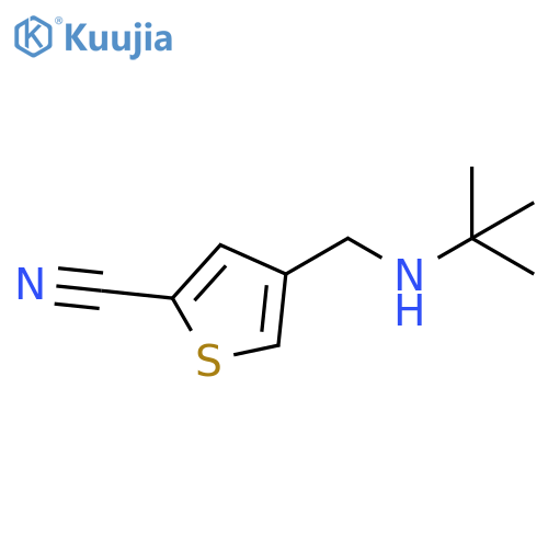 2-Thiophenecarbonitrile, 4-[[(1,1-dimethylethyl)amino]methyl]- structure