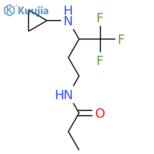 N-[3-(cyclopropylamino)-4,4,4-trifluorobutyl]propanamide structure