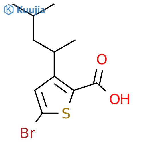 5-Bromo-3-(4-methylpentan-2-yl)thiophene-2-carboxylic acid structure