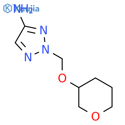 2-(oxan-3-yloxy)methyl-2H-1,2,3-triazol-4-amine structure