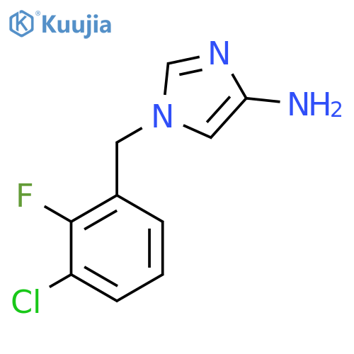1-(3-chloro-2-fluorophenyl)methyl-1H-imidazol-4-amine structure