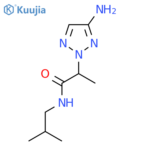 2-(4-amino-2H-1,2,3-triazol-2-yl)-N-(2-methylpropyl)propanamide structure
