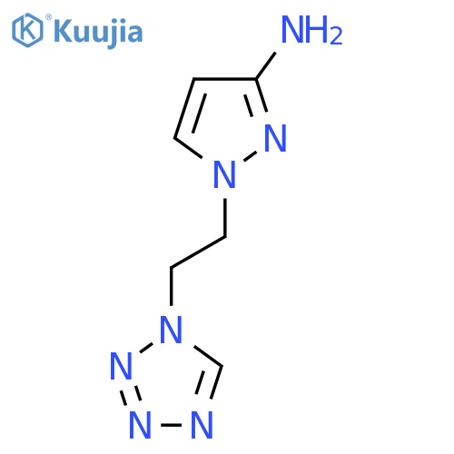 1-2-(1H-1,2,3,4-tetrazol-1-yl)ethyl-1H-pyrazol-3-amine structure