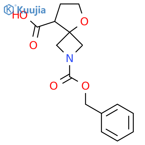 2-[(Benzyloxy)carbonyl]-5-oxa-2-azaspiro[3.4]octane-8-carboxylic acid structure