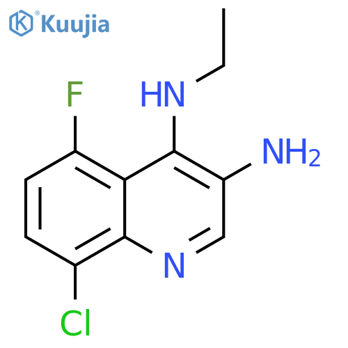 3,4-Quinolinediamine, 8-chloro-N4-ethyl-5-fluoro- structure