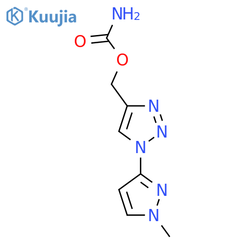 [1-(1-methyl-1H-pyrazol-3-yl)-1H-1,2,3-triazol-4-yl]methyl carbamate structure