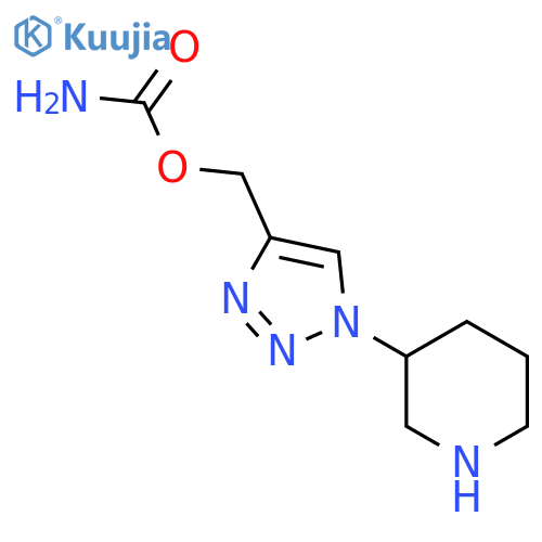 1H-1,2,3-Triazole-4-methanol, 1-(3-piperidinyl)-, 4-carbamate structure