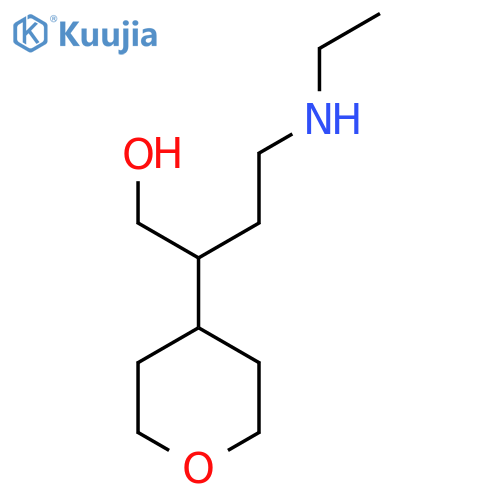 4-(Ethylamino)-2-(oxan-4-yl)butan-1-ol structure