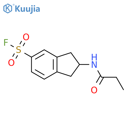 2-propanamido-2,3-dihydro-1H-indene-5-sulfonyl fluoride structure