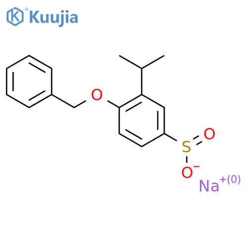 Sodium 4-(benzyloxy)-3-(propan-2-yl)benzene-1-sulfinate structure