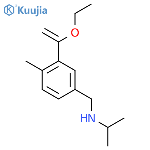 {[3-(1-Ethoxyethenyl)-4-methylphenyl]methyl}(propan-2-yl)amine structure