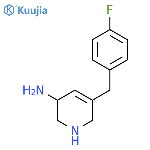 5-[(4-Fluorophenyl)methyl]-1,2,3,6-tetrahydropyridin-3-amine structure