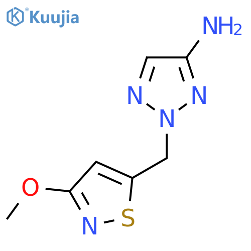 2-(3-methoxy-1,2-thiazol-5-yl)methyl-2H-1,2,3-triazol-4-amine structure