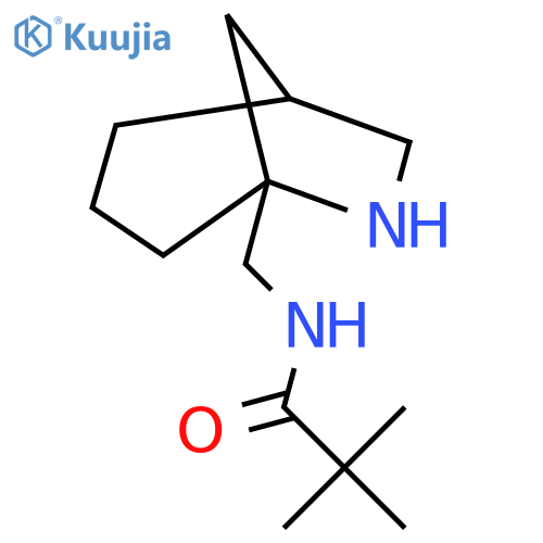N-({6-azabicyclo[3.2.1]octan-5-yl}methyl)-2,2-dimethylpropanamide structure