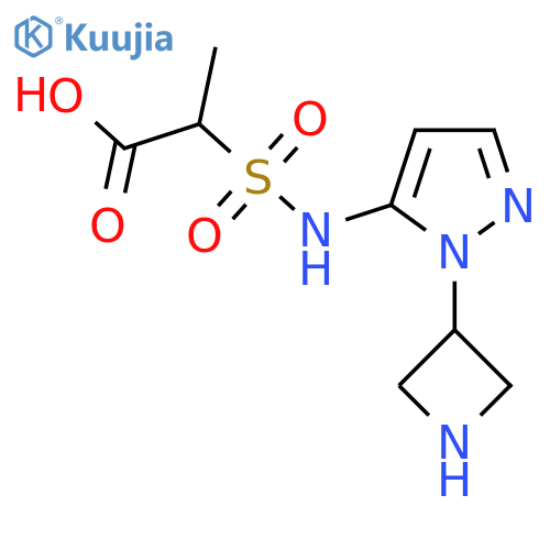 2-{1-(azetidin-3-yl)-1H-pyrazol-5-ylsulfamoyl}propanoic acid structure