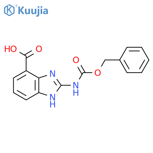 2-{[(benzyloxy)carbonyl]amino}-1H-1,3-benzodiazole-4-carboxylic acid structure
