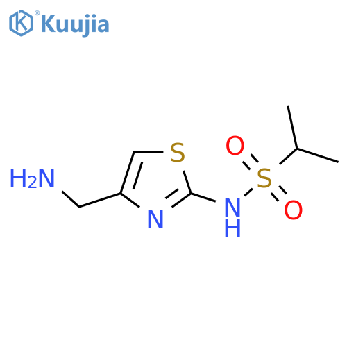 N-[4-(aminomethyl)-1,3-thiazol-2-yl]propane-2-sulfonamide structure