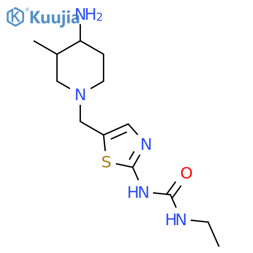 1-{5-(4-amino-3-methylpiperidin-1-yl)methyl-1,3-thiazol-2-yl}-3-ethylurea structure
