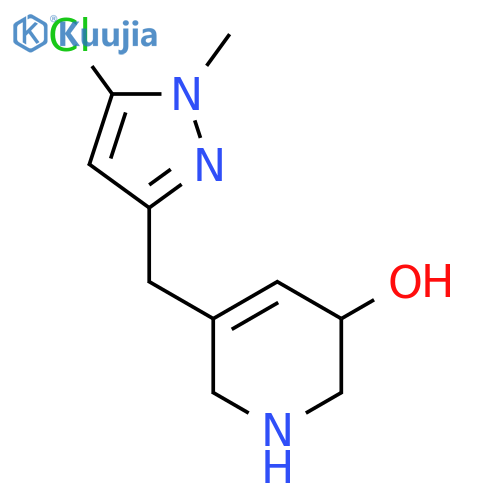 5-[(5-chloro-1-methyl-1H-pyrazol-3-yl)methyl]-1,2,3,6-tetrahydropyridin-3-ol structure