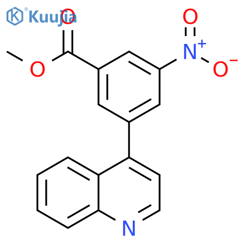 Benzoic acid, 3-nitro-5-(4-quinolinyl)-, methyl ester structure