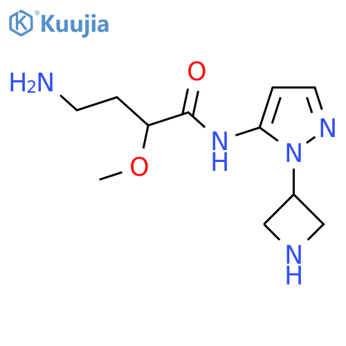 4-amino-N-1-(azetidin-3-yl)-1H-pyrazol-5-yl-2-methoxybutanamide structure