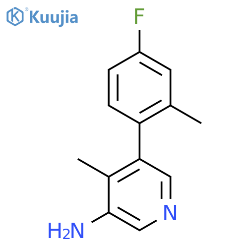 5-(4-Fluoro-2-methylphenyl)-4-methylpyridin-3-amine structure
