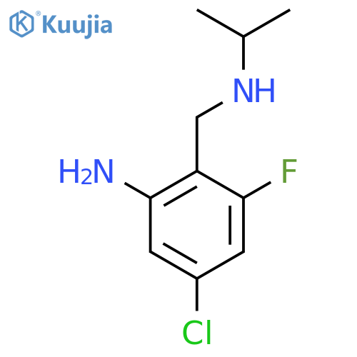 5-Chloro-3-fluoro-2-{[(propan-2-yl)amino]methyl}aniline structure