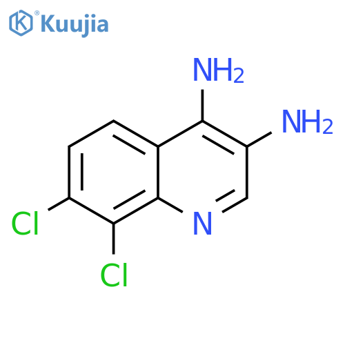 3,4-Quinolinediamine, 7,8-dichloro- structure