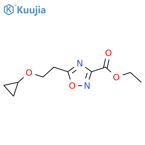 ethyl 5-(2-cyclopropoxyethyl)-1,2,4-oxadiazole-3-carboxylate structure