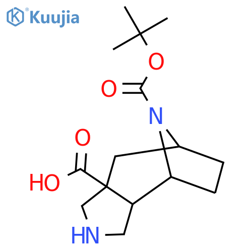 11-(tert-butoxy)carbonyl-4,11-diazatricyclo6.2.1.0,2,6undecane-6-carboxylic acid structure