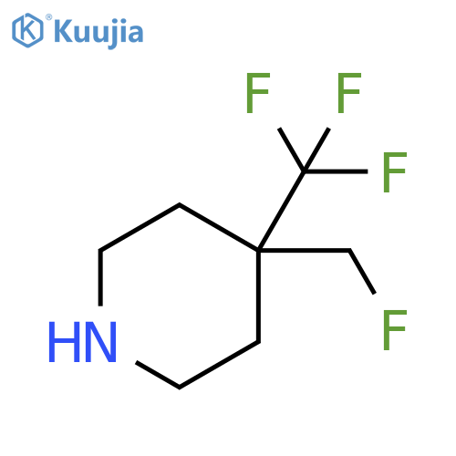 Piperidine, 4-(fluoromethyl)-4-(trifluoromethyl)- structure