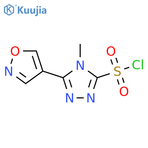 4-methyl-5-(1,2-oxazol-4-yl)-4H-1,2,4-triazole-3-sulfonyl chloride structure