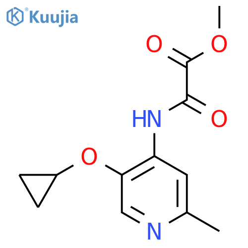 Methyl [(5-cyclopropoxy-2-methylpyridin-4-yl)carbamoyl]formate structure