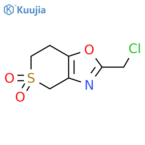 4H-Thiopyrano[3,4-d]oxazole, 2-(chloromethyl)-6,7-dihydro-, 5,5-dioxide structure