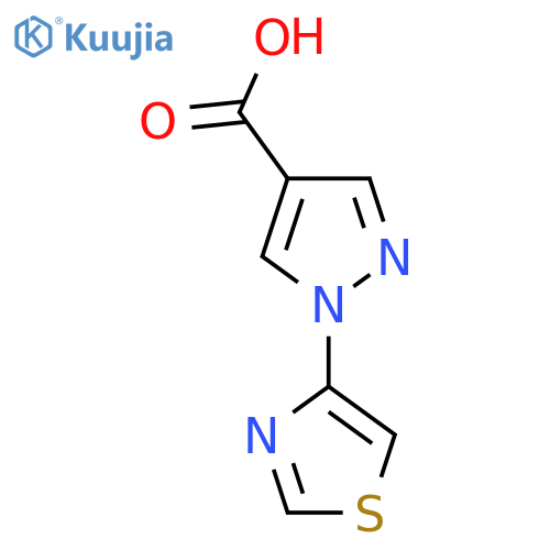 1-(1,3-thiazol-4-yl)-1H-pyrazole-4-carboxylic acid structure