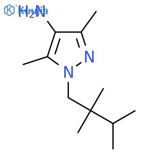 3,5-dimethyl-1-(2,2,3-trimethylbutyl)-1H-pyrazol-4-amine structure