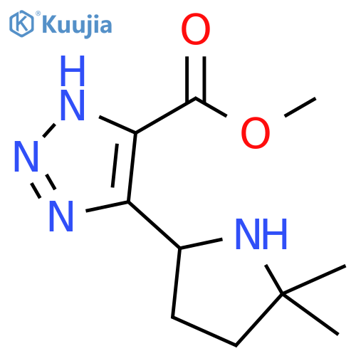 1H-1,2,3-Triazole-5-carboxylic acid, 4-(5,5-dimethyl-2-pyrrolidinyl)-, methyl ester structure