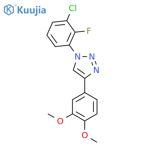 1-(3-chloro-2-fluorophenyl)-4-(3,4-dimethoxyphenyl)-1H-1,2,3-triazole structure