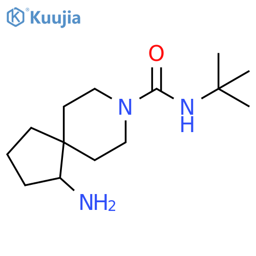 8-Azaspiro[4.5]decane-8-carboxamide, 1-amino-N-(1,1-dimethylethyl)- structure
