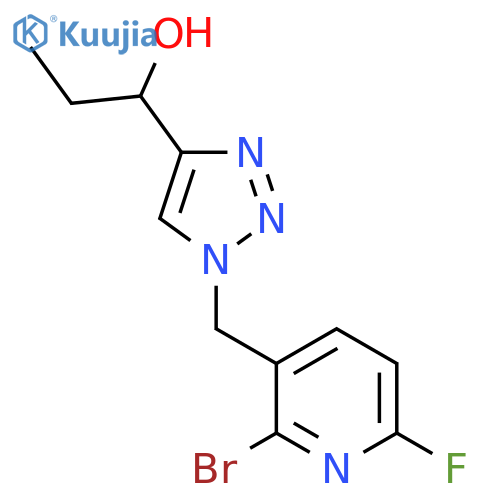 1-{1-[(2-bromo-6-fluoropyridin-3-yl)methyl]-1H-1,2,3-triazol-4-yl}propan-1-ol structure