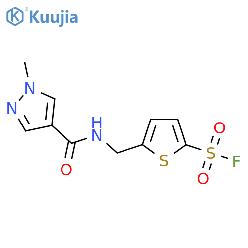5-{[(1-methyl-1H-pyrazol-4-yl)formamido]methyl}thiophene-2-sulfonyl fluoride structure