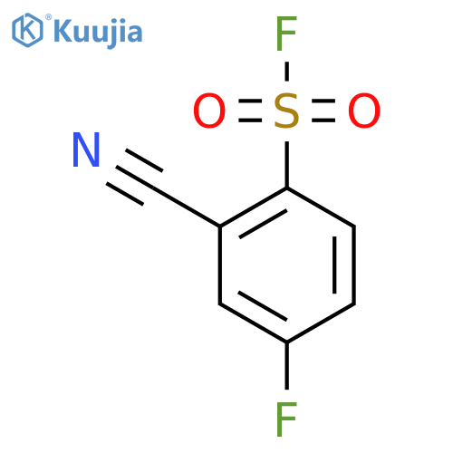 2-Cyano-4-fluorobenzene-1-sulfonyl fluoride structure