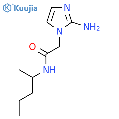 2-(2-amino-1H-imidazol-1-yl)-N-(pentan-2-yl)acetamide structure