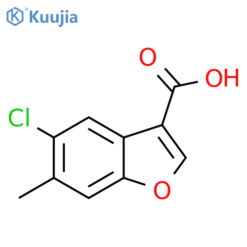 3-Benzofurancarboxylic acid, 5-chloro-6-methyl structure