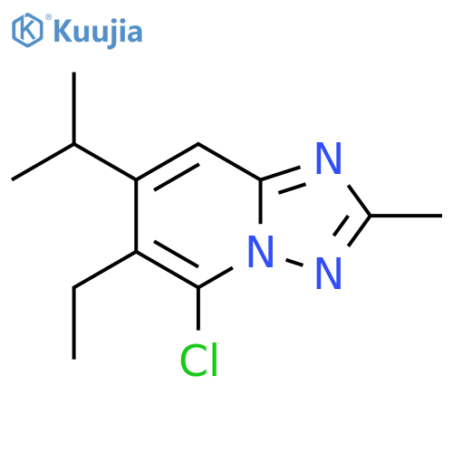 5-chloro-6-ethyl-2-methyl-7-(propan-2-yl)-1,2,4triazolo1,5-apyridine structure
