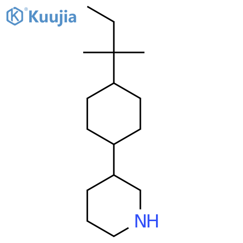3-[4-(2-Methylbutan-2-yl)cyclohexyl]piperidine structure